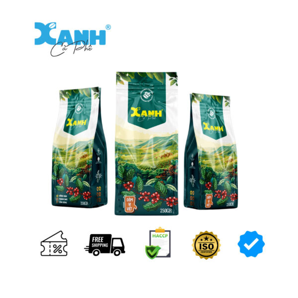 Cà phê pha phin - Xanh Cà Phê 250g Đậm vị Việt