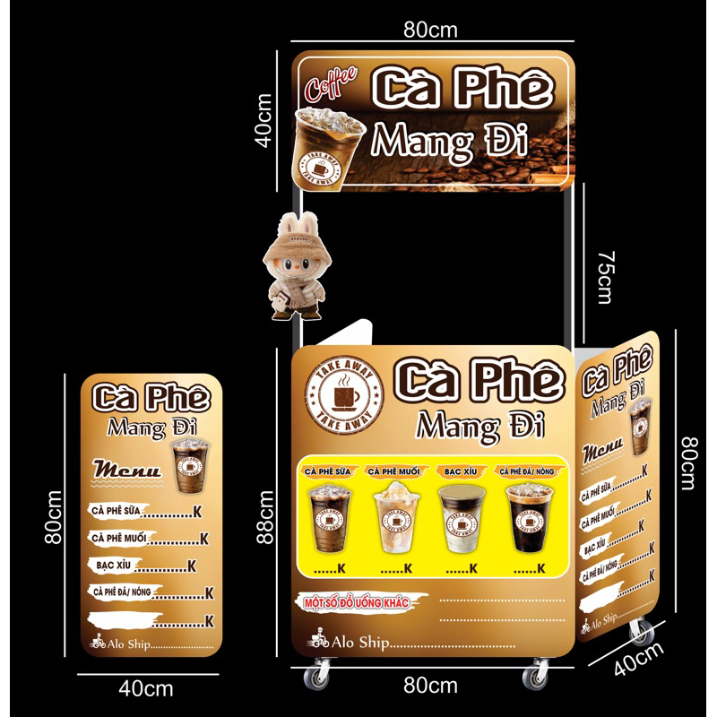 Xe cà phê gấp gọn