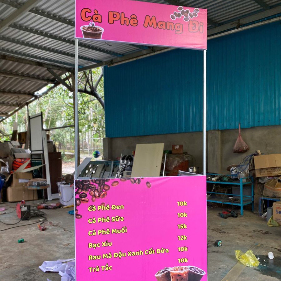 Mô hình xe cà phê gấp gọn