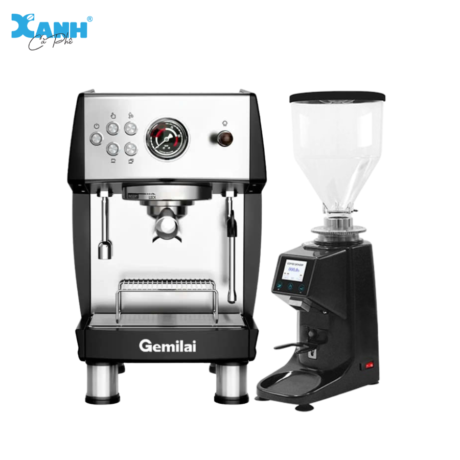 Combo máy pha cà phê Gemilai 3200B Pro và máy xay Gemilai 020 đáng mua nhất 2025