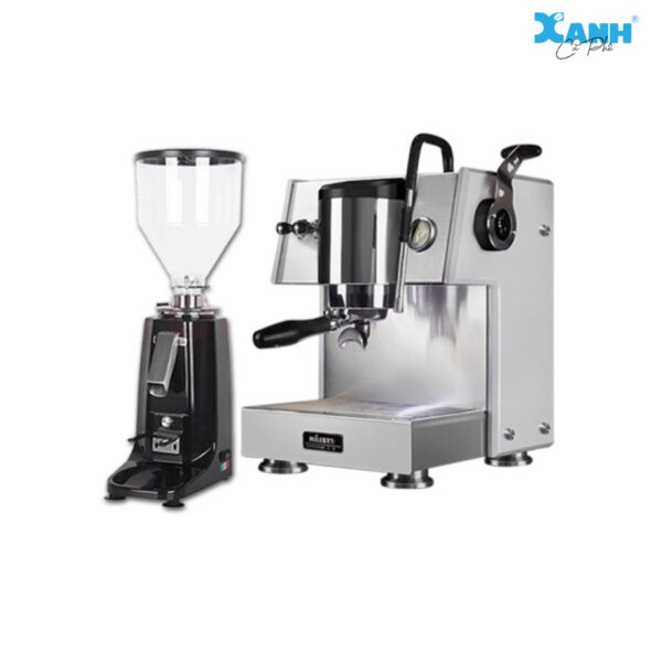 Combo máy pha cà phê Milesto X20 và máy xay cà phê 020