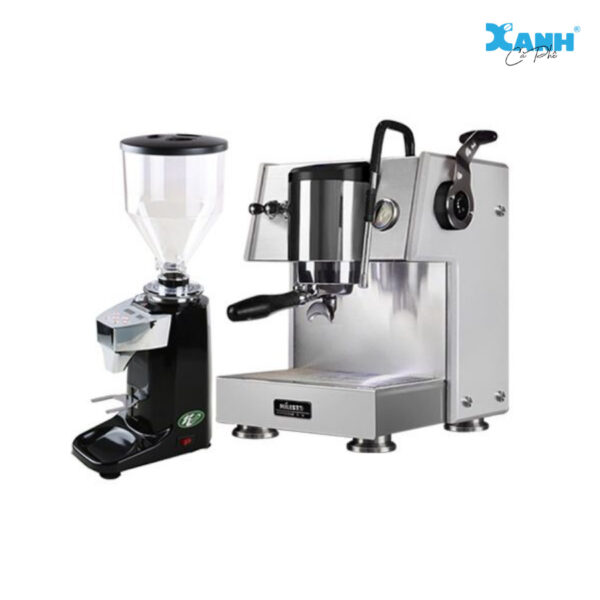 Combo máy pha cà phê Milesto X20 và máy xay cafe 021 tự động
