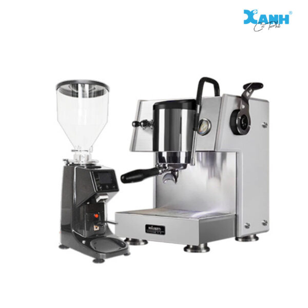 Combo máy pha cà phê Milesto X20 và máy xay cafe 022 tự động