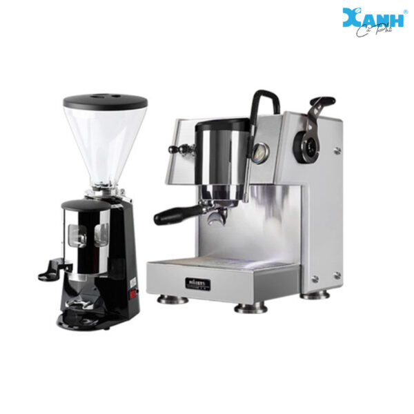 Combo máy pha cà phê Milesto X20 và máy xay cafe 900N