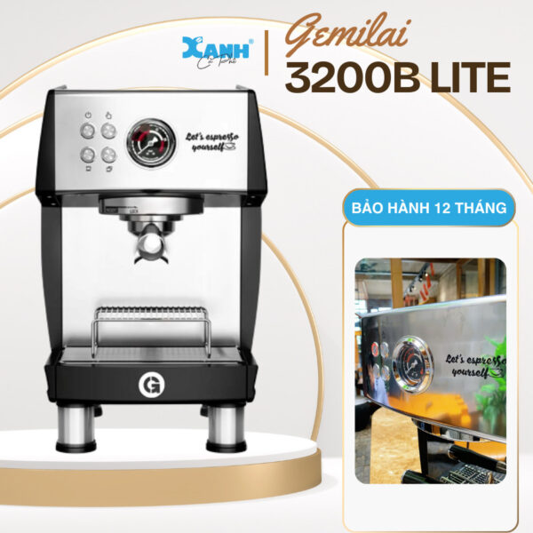 Máy pha cà phê Gemilai CRM 3200B Lite – Chiết suất chuẩn Ý, tối giản chi phí