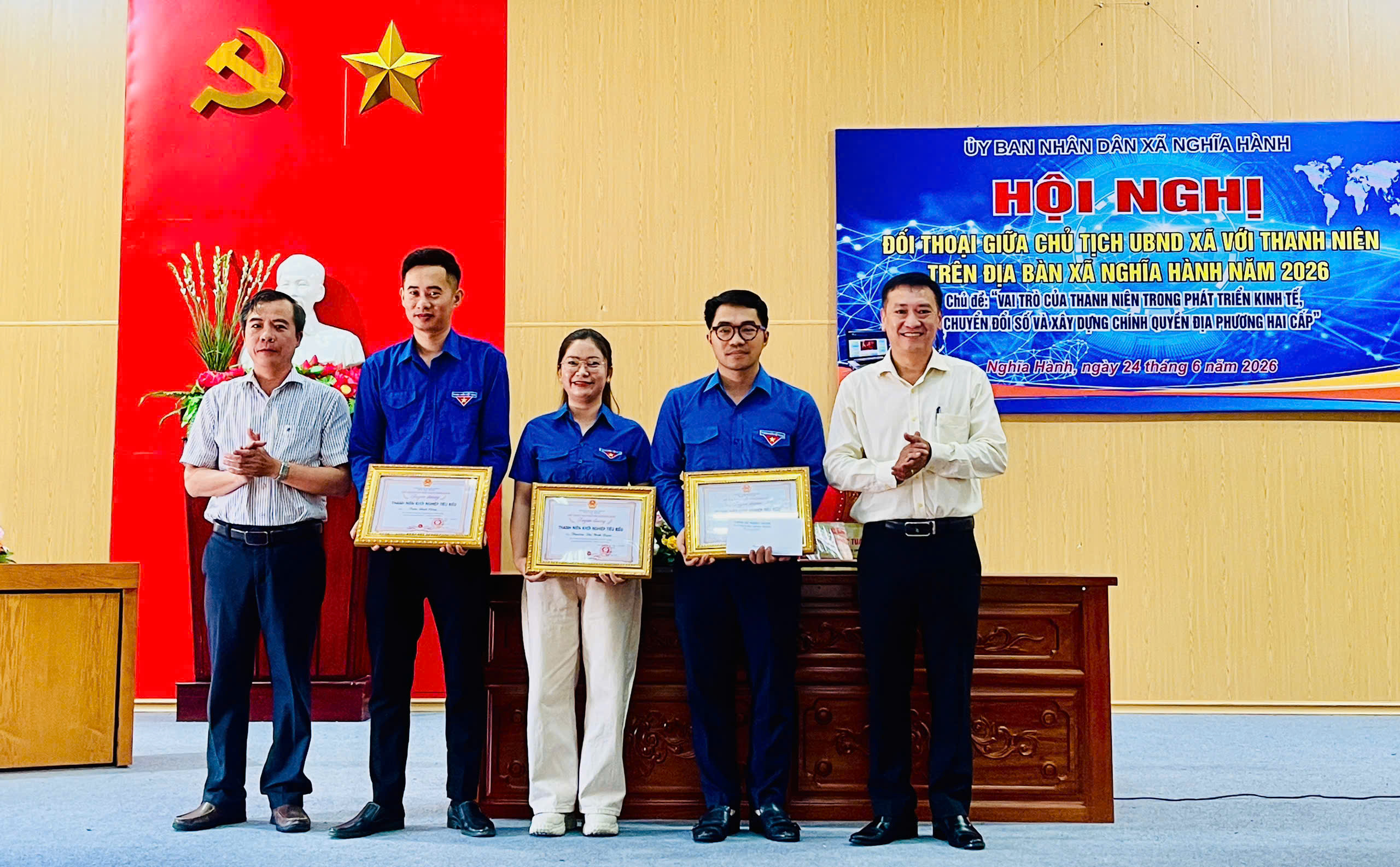 Xanh Cà Phê vinh dự được biểu dương tại Hội nghị đối thoại giữa Chủ tịch UBND xã Nghĩa Hành với thanh niên năm 2026