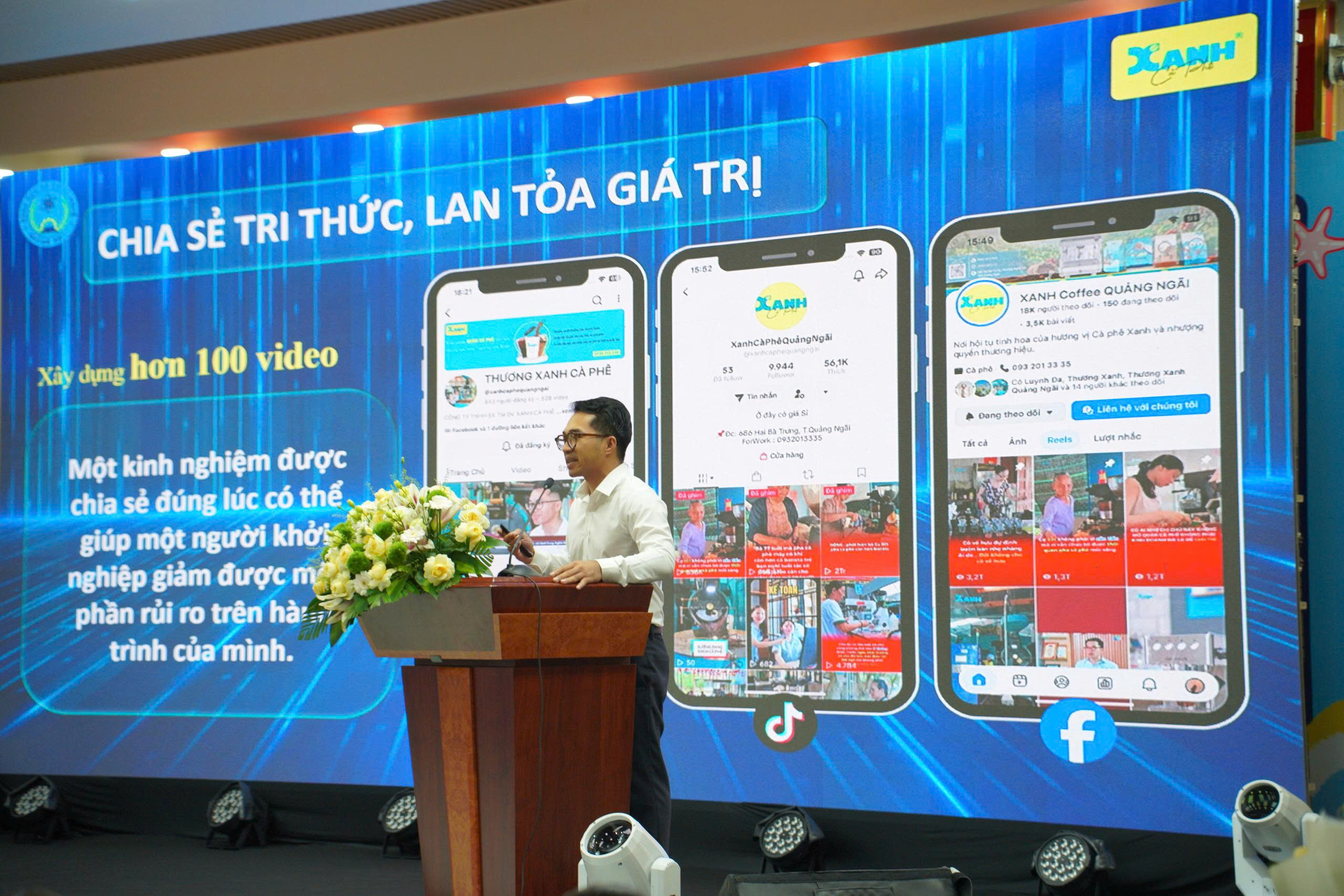 Đổi mới từ nội lực – Kiến tạo giá trị bền vững | Xanh Cà Phê tại Hội nghị Khởi nghiệp sáng tạo Quảng Ngãi
