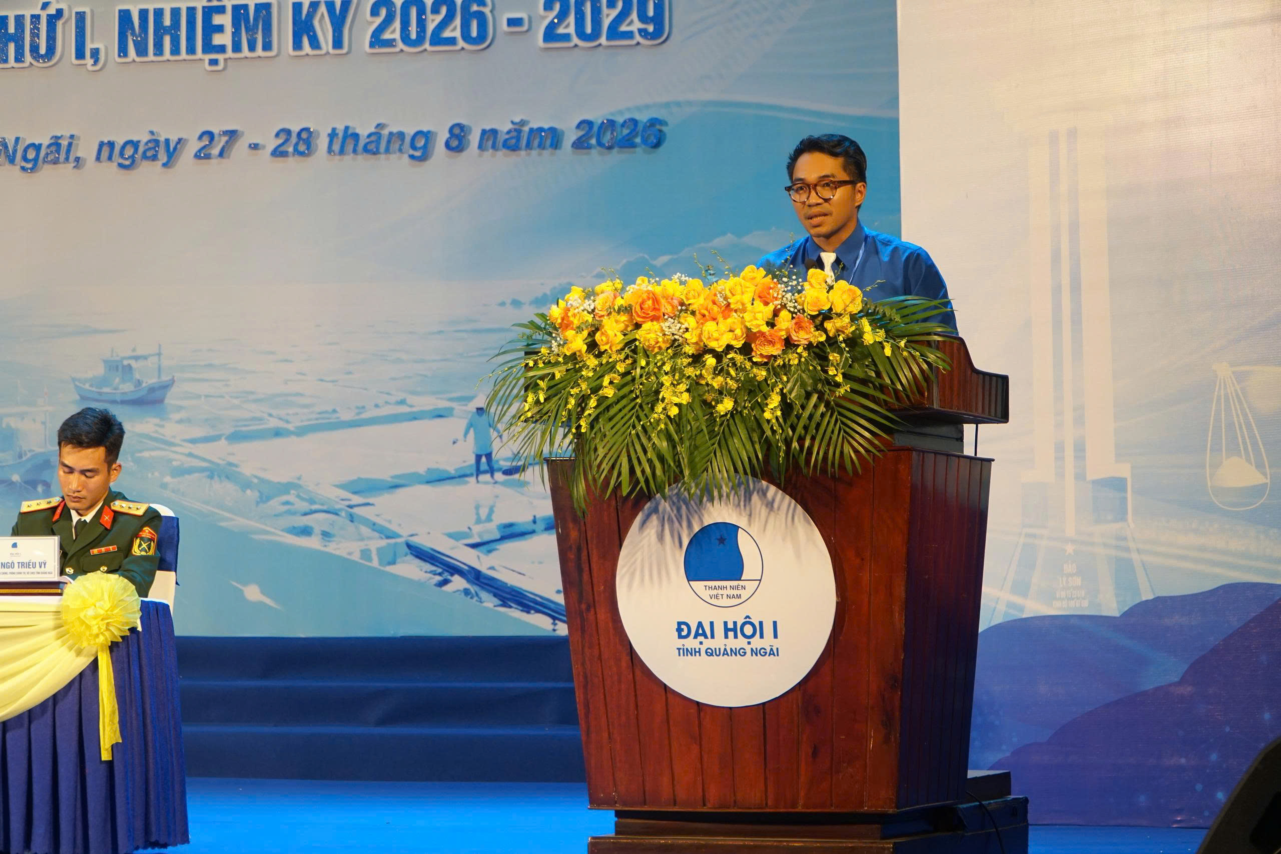 Anh Lê Văn Thương tại Đại hội Hội LHTN Việt Nam tỉnh Quảng Ngãi, nhiệm kỳ 2026 – 2029
