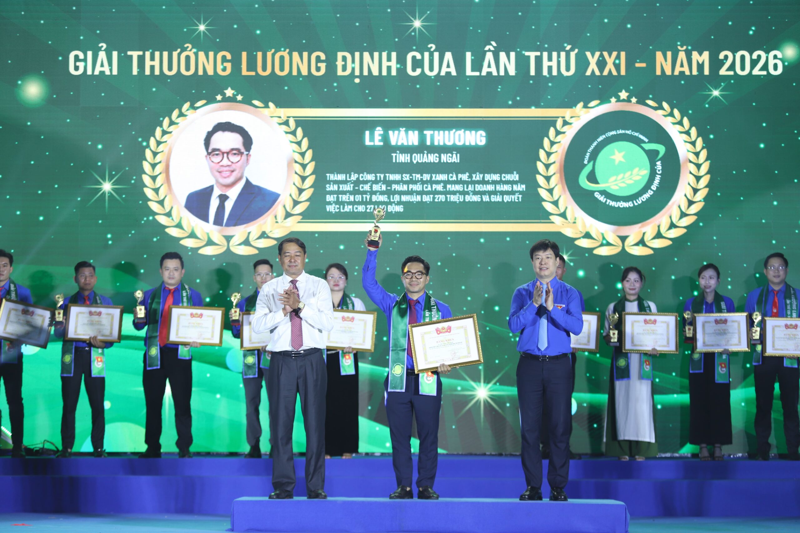 Anh Lê Văn Thương vinh dự nhận giải thưởng Lương Định Của lần thứ XXI, năm 2026